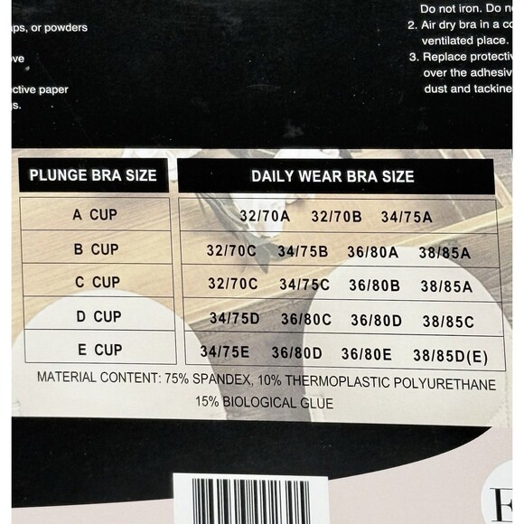 EAG Backless and Strapless U Plunge Lift Adhesive Breathable Comfy Bra Nude NEW! - Picture 4 of 8